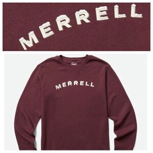 Merrell Men's Ice Fleece Crew Sweatshirt Burgundy